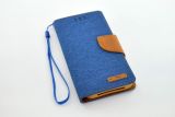Чохол-книжка 4you Canvas 3,5 "- 4" dark blue / brown універсальна "Акційна ціна"